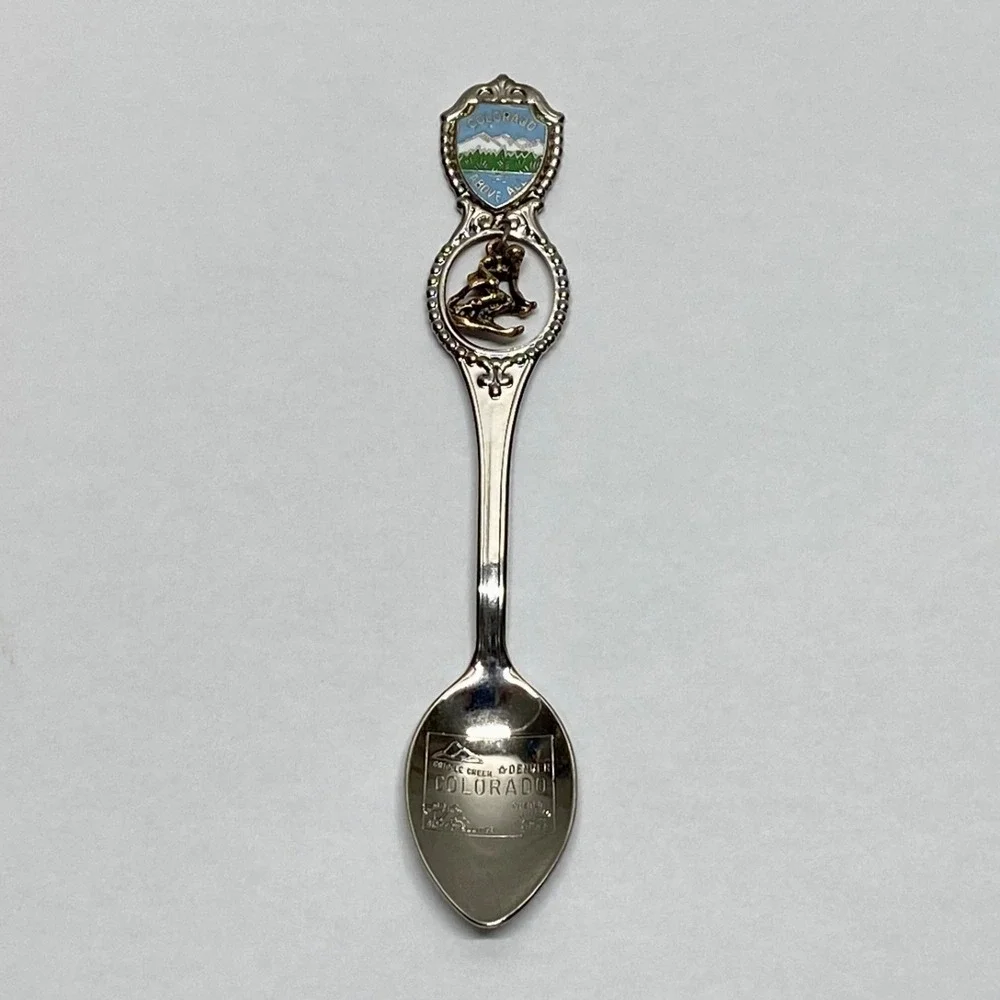 Vintage Colorado Rockies Travel Souvenir Silver Tone 4.5